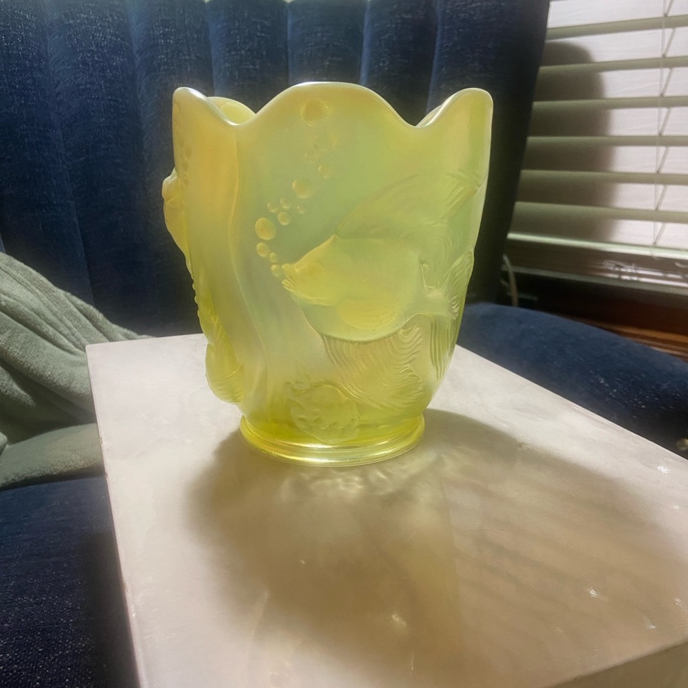 Fenton Atlantis Koi Fish Vase